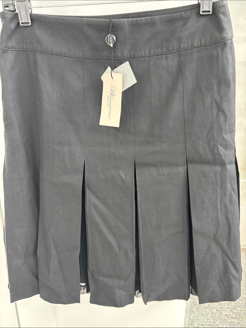 Pleated Black Women's Skirt by Blumarine of Italy